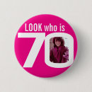 Search for 70th birthday badges Pink
