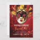 Search for mask sweet 16 invitations Mardi gras birthday