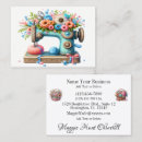 Search for machine embroidery business cards Seamstress