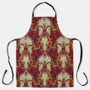 Search for red floral pattern aprons Illustration