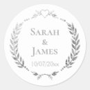 Search for silver wedding stickers Heart