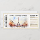 Search for boarding pass paris invitations Paris plane ticket