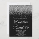 Search for black silver sweet 16 invitations Modern