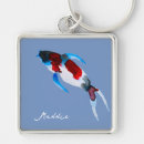 Search for fine art key rings Blue