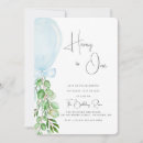Search for balloons 1st birthday invitations Watercolor