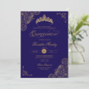 Search for blue butterfly quinceanera invitations Gold glitter