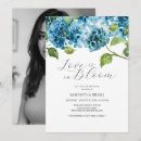Search for blue hydrangea bridal shower invitations Watercolor
