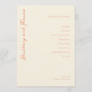 Search for coral wedding programs Minimalist