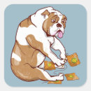 Search for funny dog cartoon stickers Bulldog