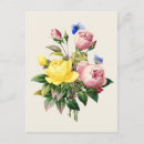 Search for vintage rose illustration postcards Flower
