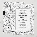 Search for black and white cat invitations Cute