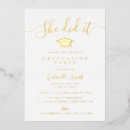 Search for she did it graduation invitations Elegant