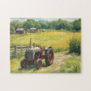 Search for vintage tractor puzzles Rural landscape