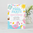 Search for pool birthday invitations Beach ball