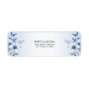 Search for blue flower return address labels Botanical