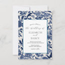 Search for blue porcelain wedding invitations Elegant