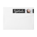 Search for graduate script return address labels Black and white