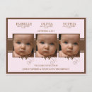 Search for triplet birth announcement cards Three