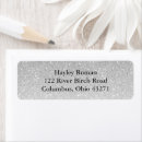 Search for silver glam return address labels Party