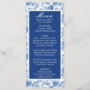Search for chinoiserie menus Blue and white