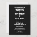 Search for goth wedding invitations Black and white