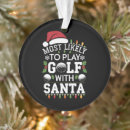 Search for golf christmas tree decorations Santa