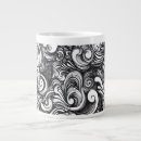 Search for white swirl mugs Black and white