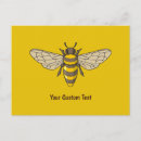 Search for flying bee postcards Yellow