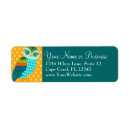 Search for teal bird return address labels Owl