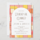 Search for orange rehearsal dinner invitations Colourful