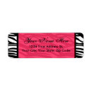 Search for pink zebra return address labels Pink and black