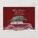 Search for vintage car christmas postcards Tree