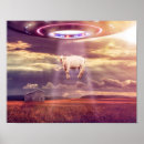 Search for alien abductions posters Cow
