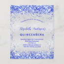 Search for royal blue silver quinceanera invitations Glitter