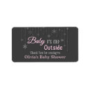 Search for its a girl return address labels Snowflakes