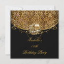 Search for leopard 70th birthday invitations Black