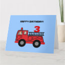 Search for fire truck birthday cards Red