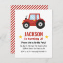 Search for red tractor birthday invitations Party