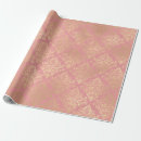 Search for gold damask wrapping paper Pink