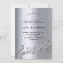 Search for music 50th birthday invitations Modern