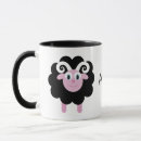 Search for black and white sheep mugs Cartoon