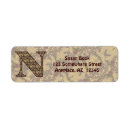 Search for floral monogram return address labels Vintage