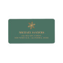 Search for gold snowflake return address labels Modern