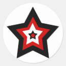 Search for black stars stickers Red