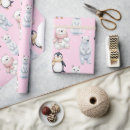 Search for christmas penguin wrapping paper Pink