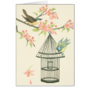 Search for birds on a branch postcards Bird cage