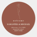 Search for welcome to the wedding stickers Boho