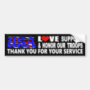 Search for military support bumper stickers Usa