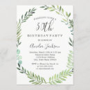 Search for green 30th birthday invitations Watercolor
