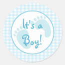 Search for blue its a boy baby stickers Footprints